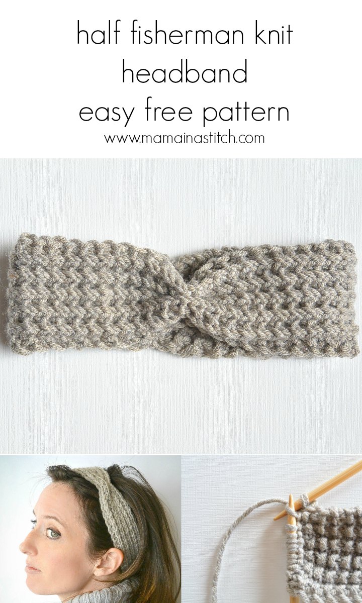 Half Fisherman Knit Headband & Downton Abbey Yarn Mama