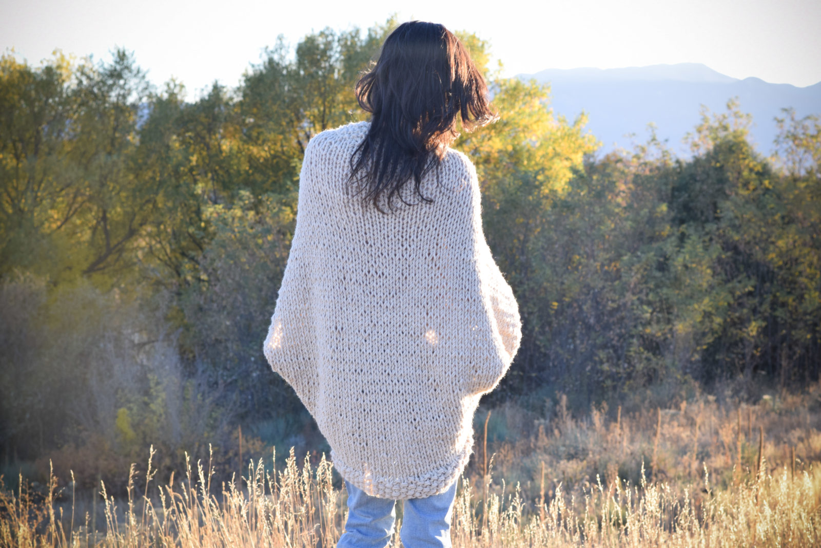 Easy Knit Blanket Sweater Pattern Mama In A Stitch