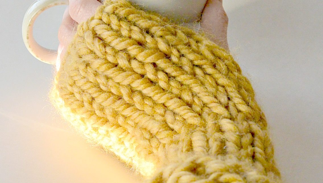 Knit Flat Fingerless Mittens - Straw Bed Fingerless Gloves ...