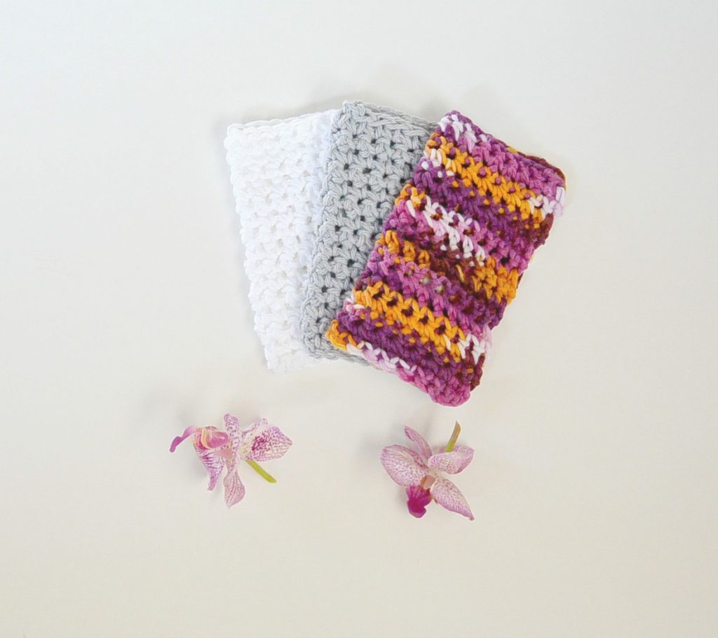 Beginner Cotton Crochet Washcloth Tutorial - Easy 