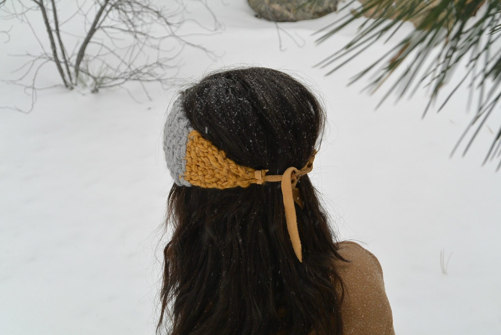 Back of Seed Stitch Knit Turban Mama In A Stitch