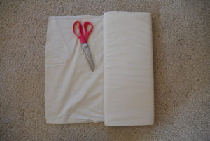 Measure and cut your tea towels to the size you like