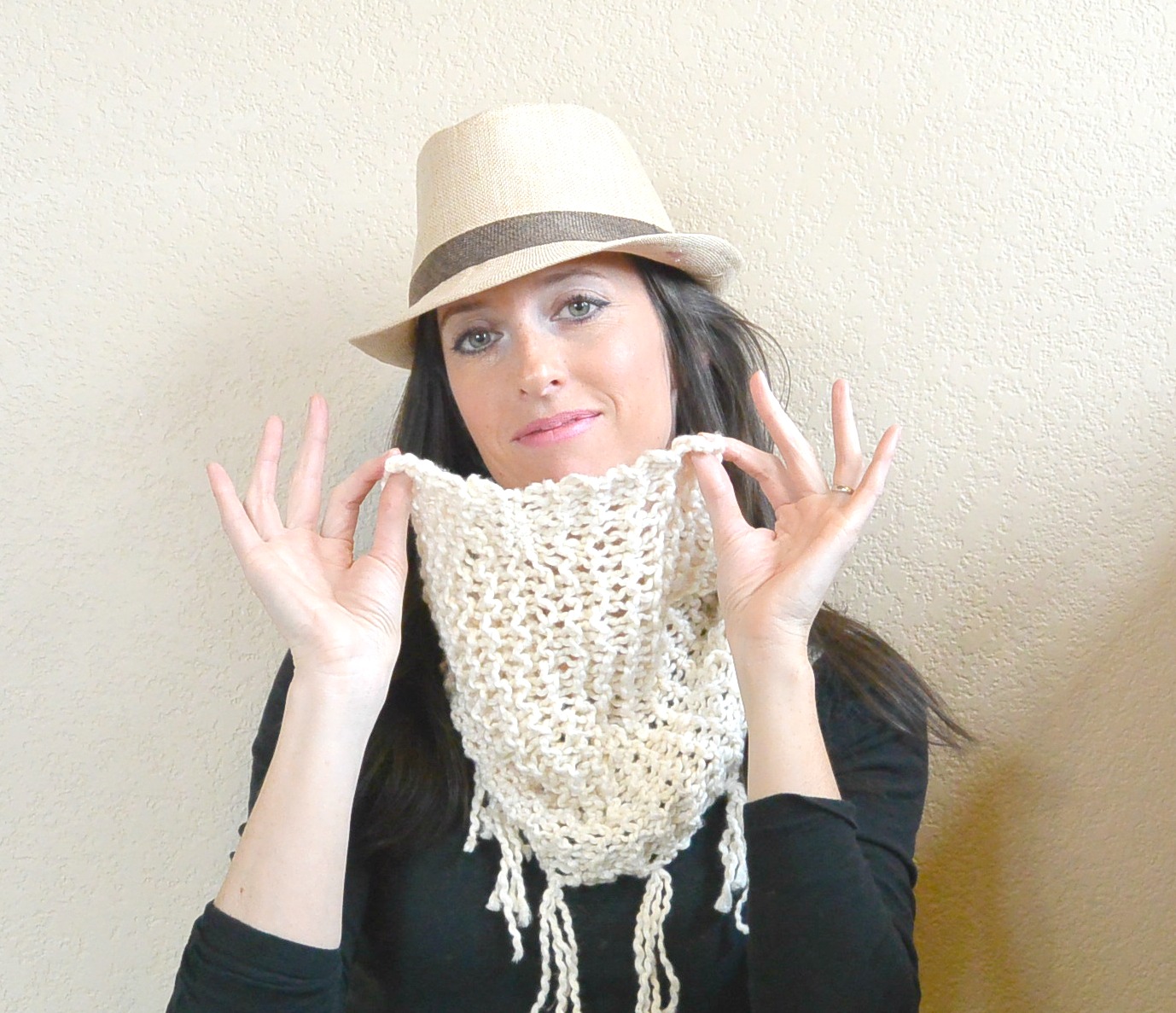 Lion Brand Scarfie Effortless Hat & Cowl  Crochet hats, Scarfie yarn,  Crochet hat pattern