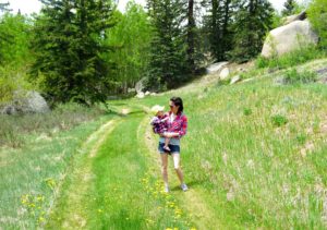 Hiking in the mountains