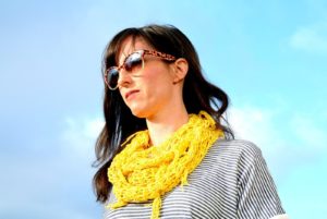 Beginner Crochet Spring Scarf