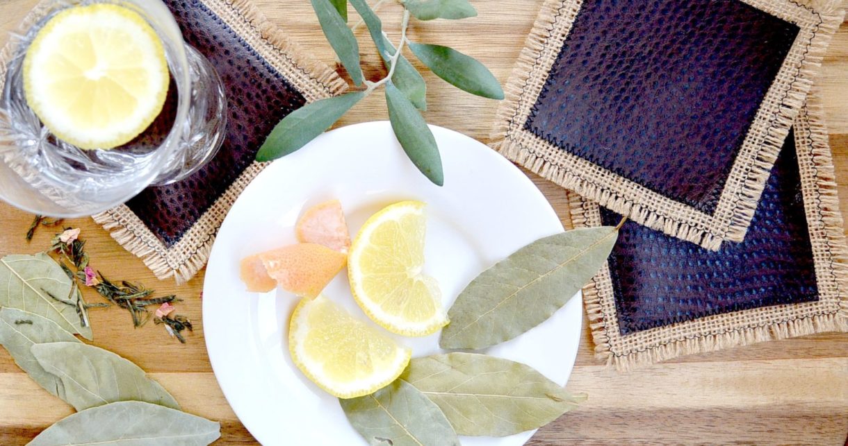 Leather Coasters | Sewing Projects For The Living Room