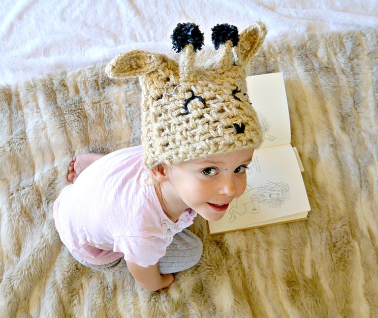 Toddler Crochet Giraffe Hat