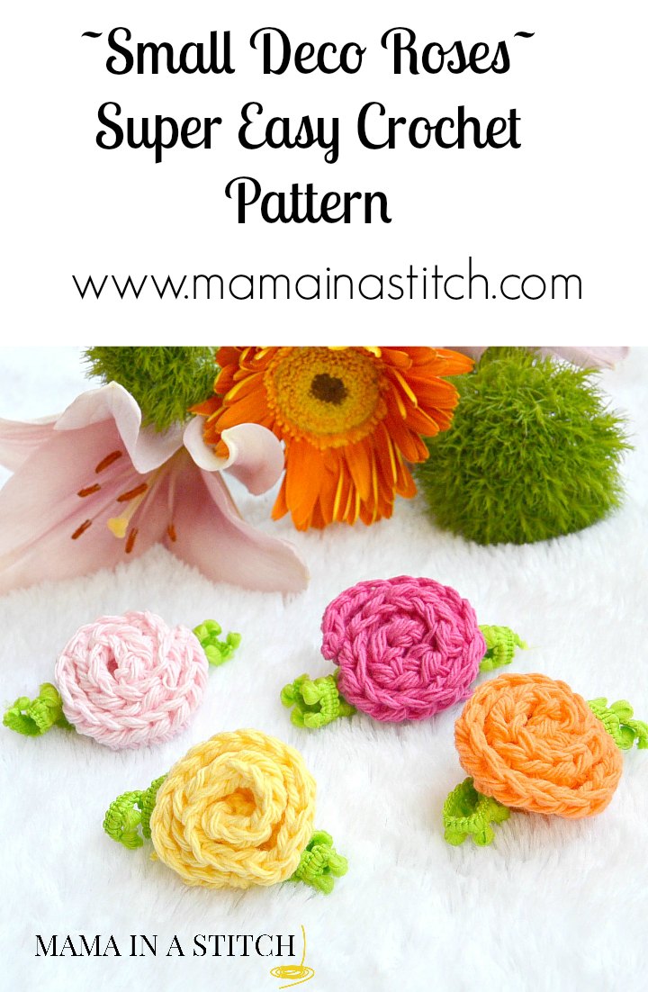 Little Crochet Deco Roses – Mama In A Stitch