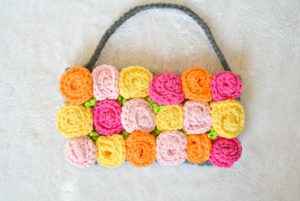 Easy Deco Rose Crochet Purse