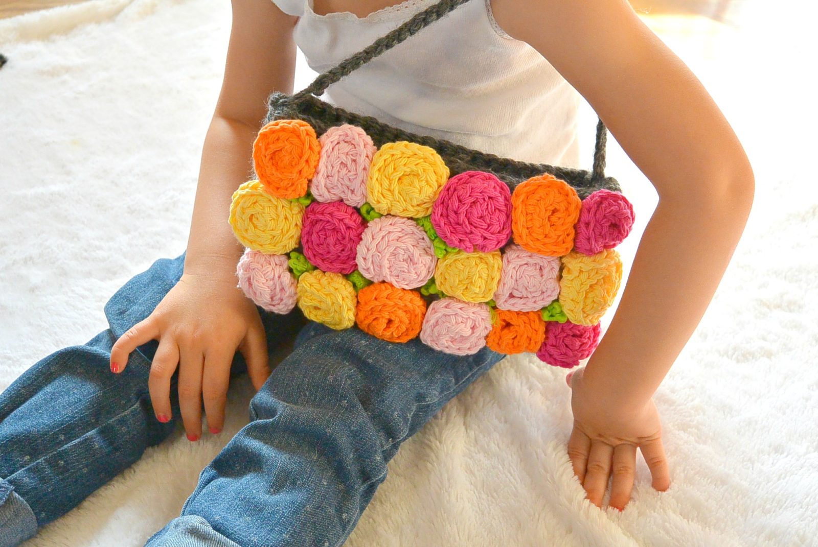 Easy Rose Crochet Purse