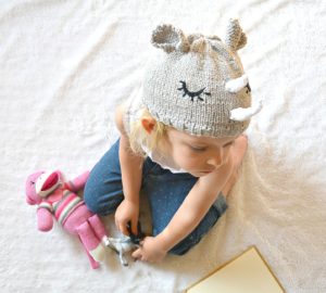 Easy rhino knit hat