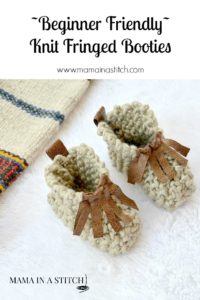 Beginner Friendly Knit Fringed Booties