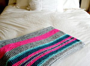 Beginner Serape Style Knit Blanket