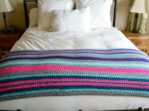 Beginner Stripes Native Knit Blanket