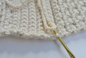 Crochet in back loop