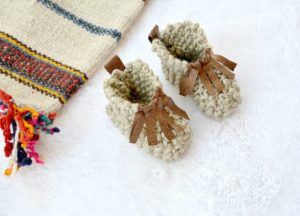 Easy Knit Mocassin Booties