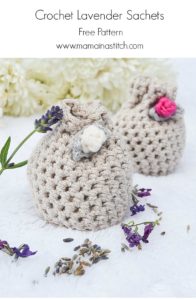 Lavender Crochet Sachet Pouches