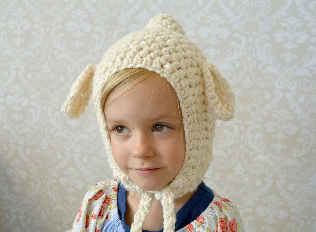Vintage Style Lamb Hat Toddler Crochet Lamb Hat Mama In A Stitch