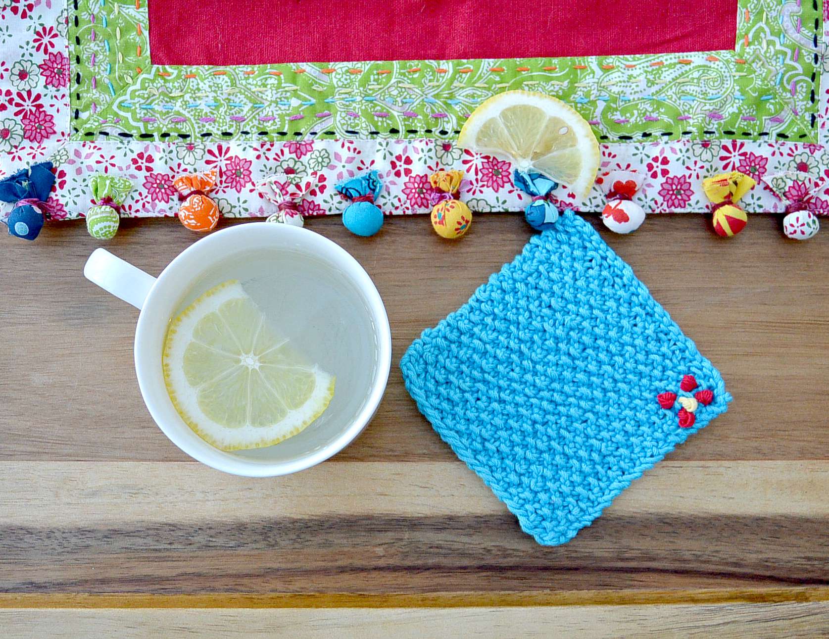 Cutie Seed Stitch Coasters