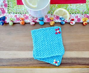 Easy Knit Coasters Seed Stitch