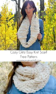 Pretty Chunky Easy Knit Scarf Free Pattern