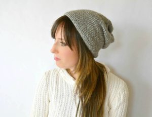 Crochet Slouch Beanie Free Pattern Easy 2