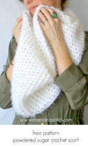 Free Pattern Powdered Sugar Crochet Scarf