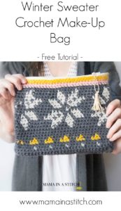 Pretty free crochet zipper bag tutorial