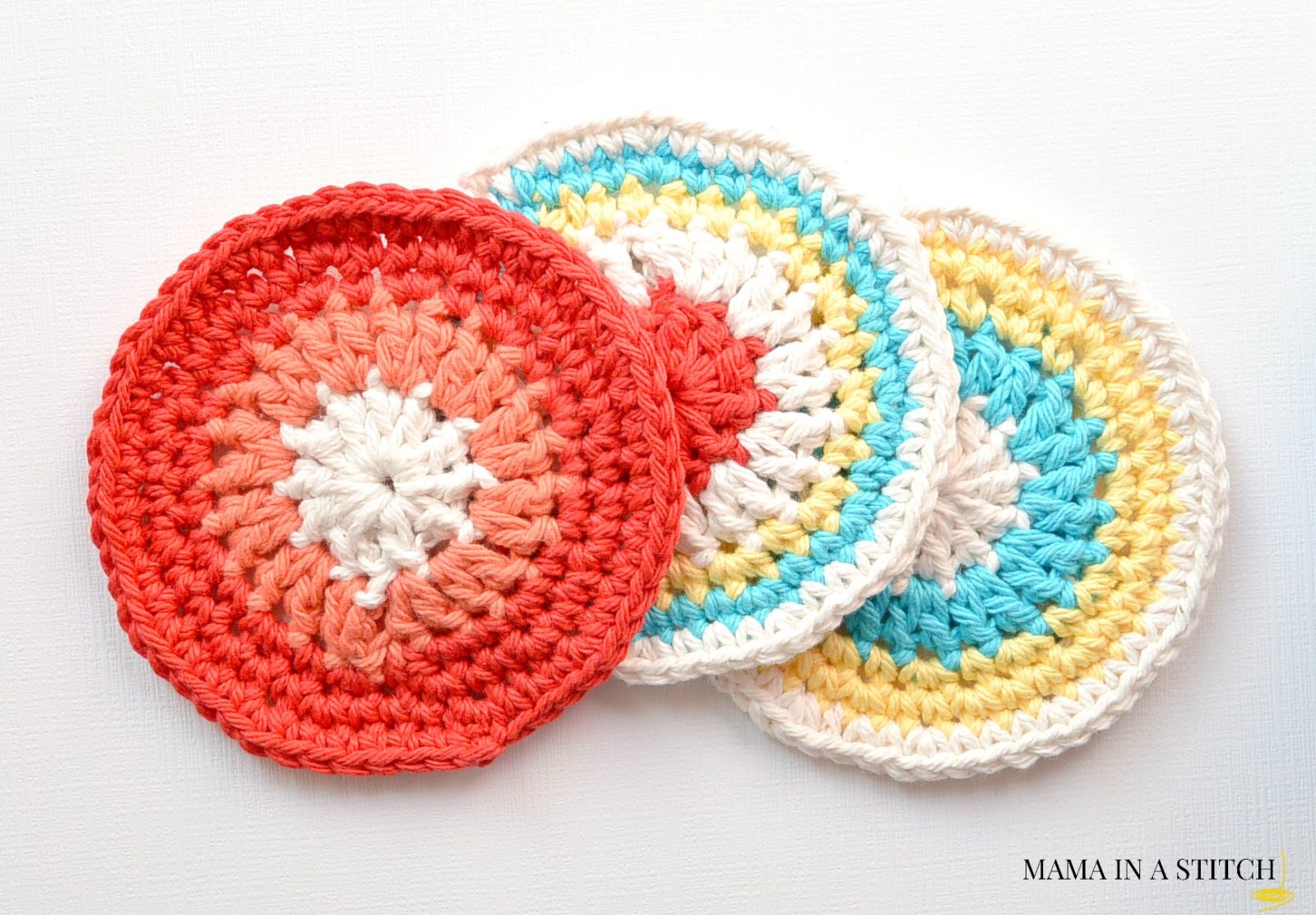 Colorful Little Vintage Coasters - Free Crochet Pattern – Mama