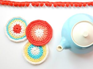 Crochet Round Coasters - Colorful Pattern