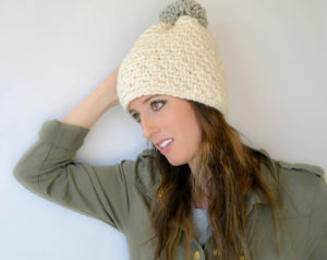 Easy Chunky Crochet Hat Woven Look