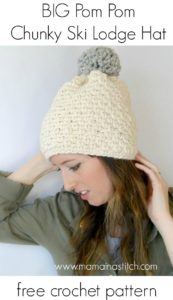 Pretty Chunky Crochet Hat Free Crochet Pattern Mama