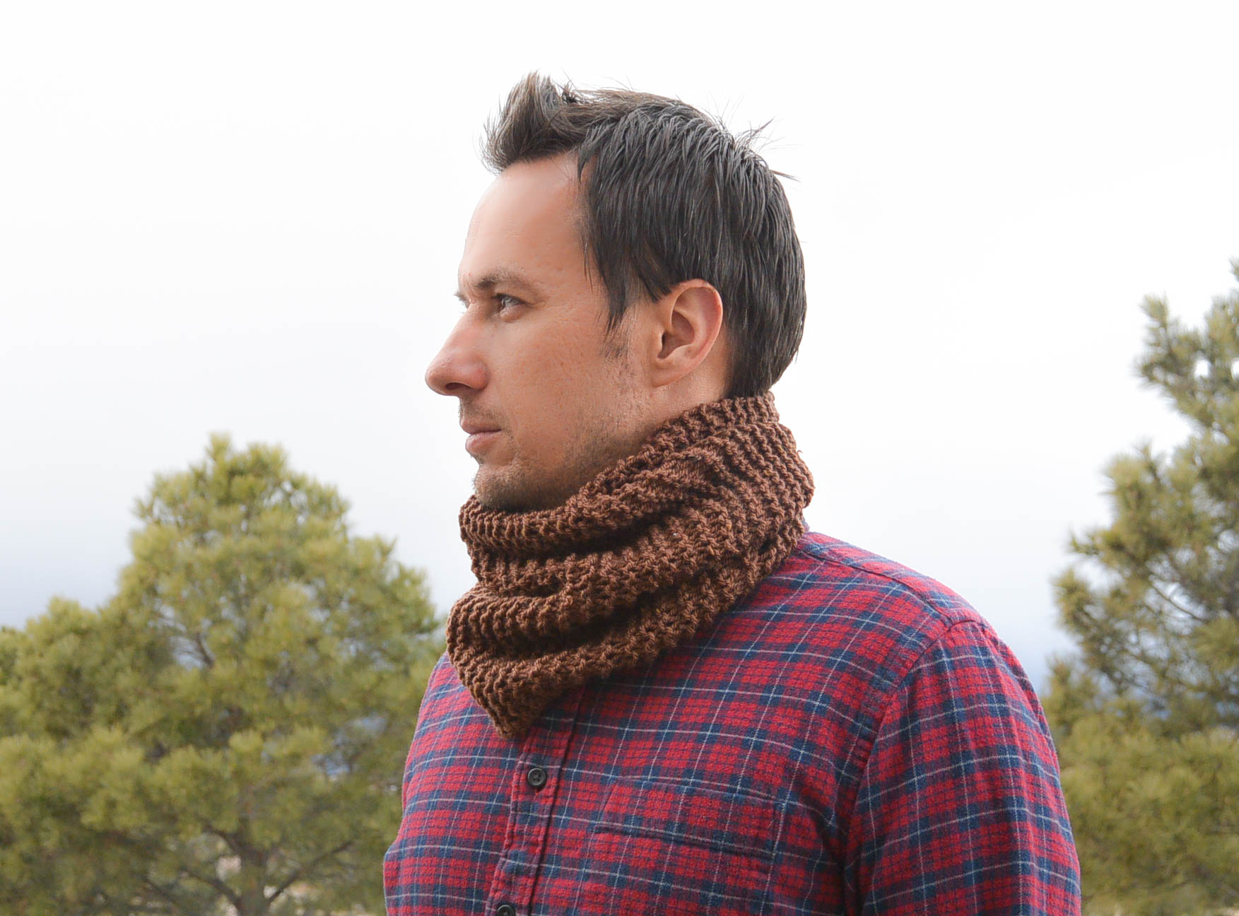 Manly Man Beginner Knit Cowl Mama In A Stitch