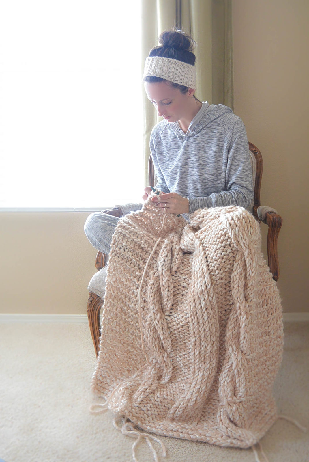 Endless Cables Chunky Knit Throw Pattern Mama In A Stitch