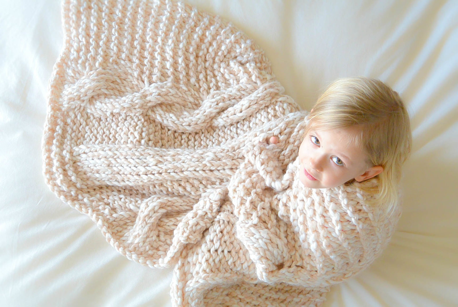 Cozy Chunky Cable Bed Runner Knitting Pattern for Super Bulky Yarn