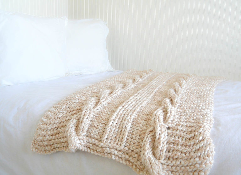 Endless Cables Chunky Knit Throw Pattern