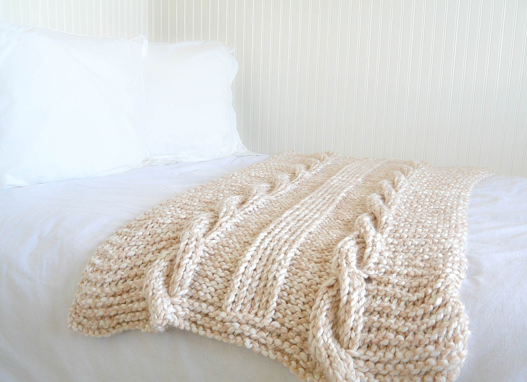 Endless Cables Chunky Knit Throw Pattern – Mama In A Stitch