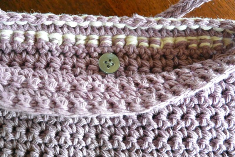 Fringe Crochet Bag Pattern Button Placement