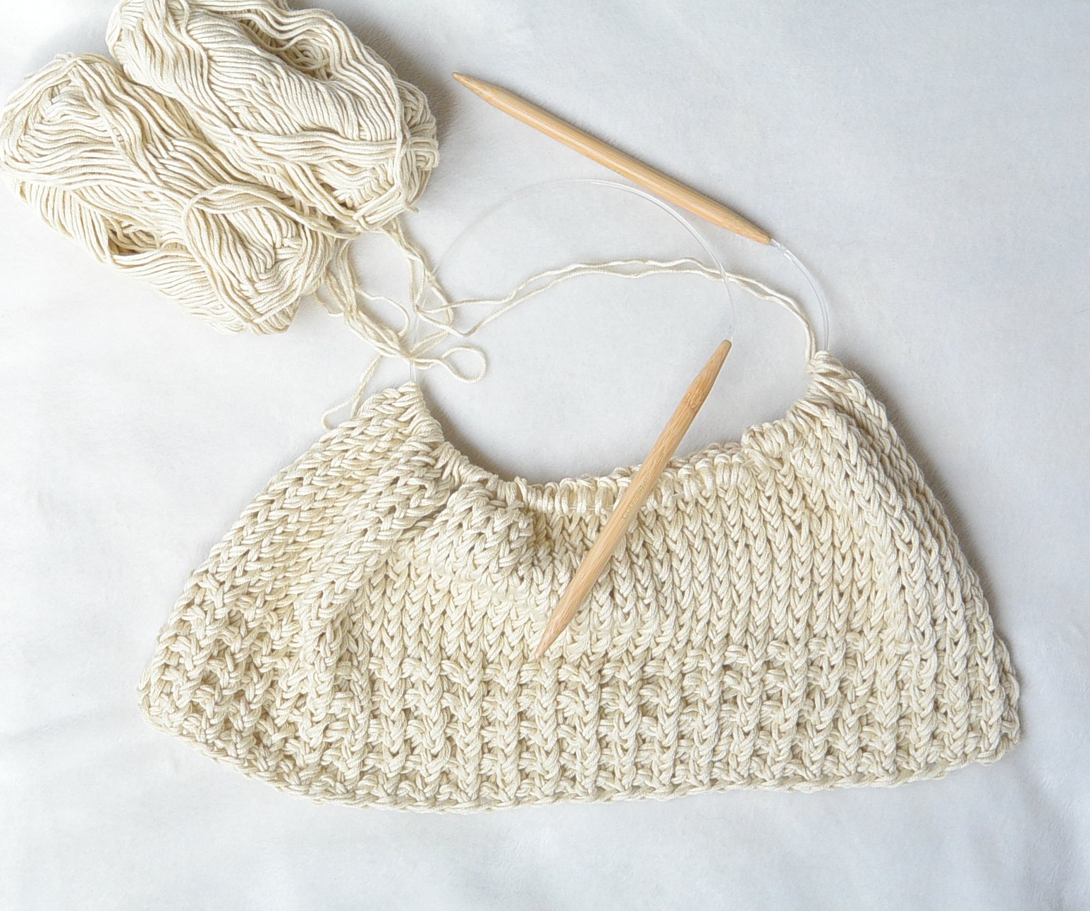 Easy Knit Top Free Pattern Progress