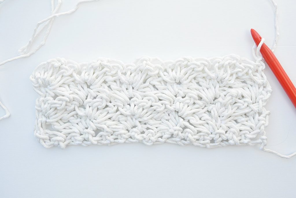 How to crochet rug halfway