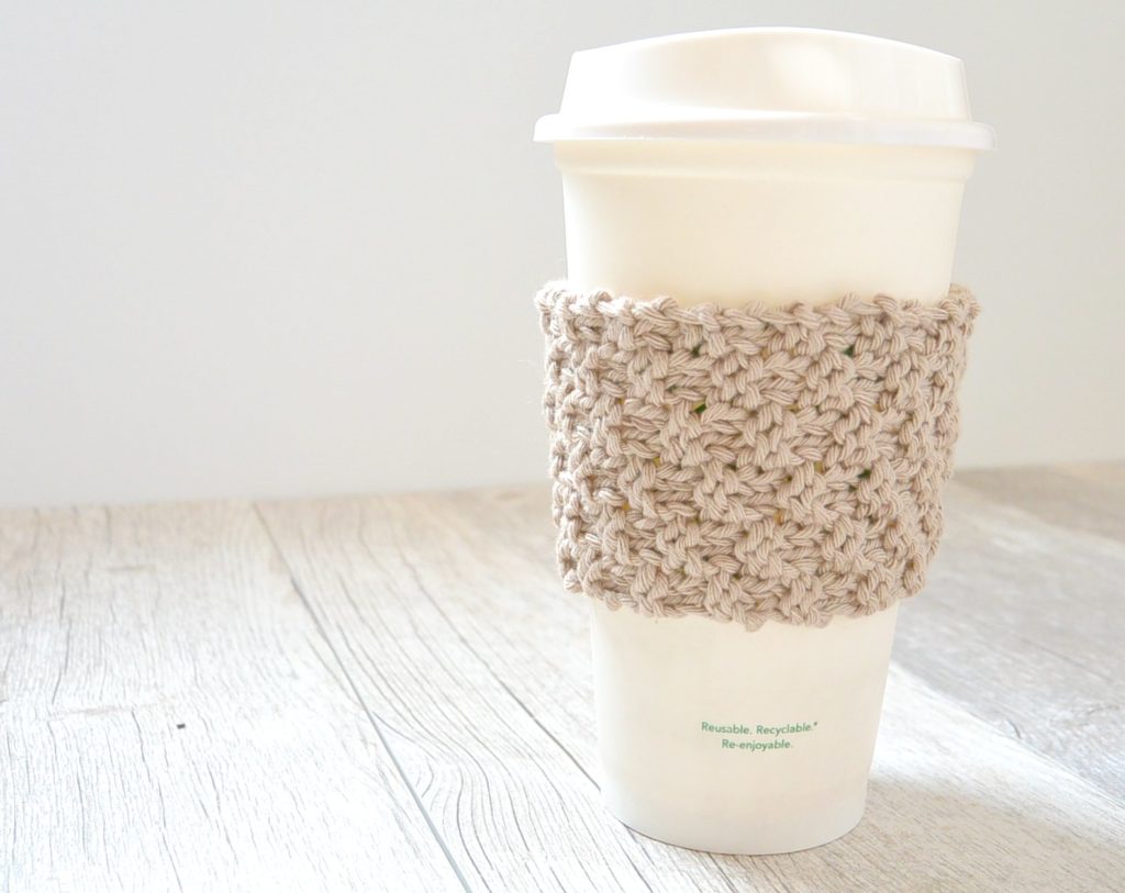 Knit Coffee Cozy Pattern