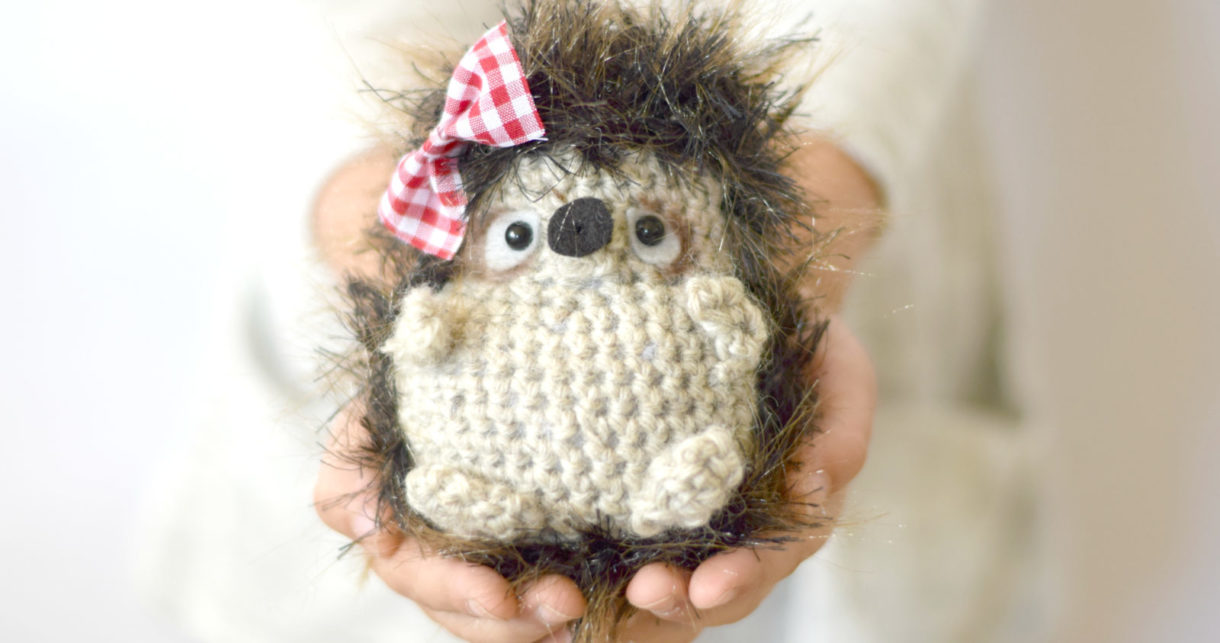 cute crochet hedgehog fluffy sculpture hedgehog gift for Christmas