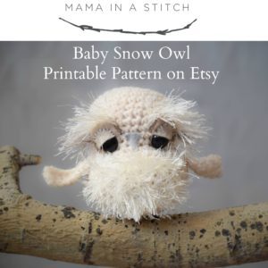 Baby snow owl