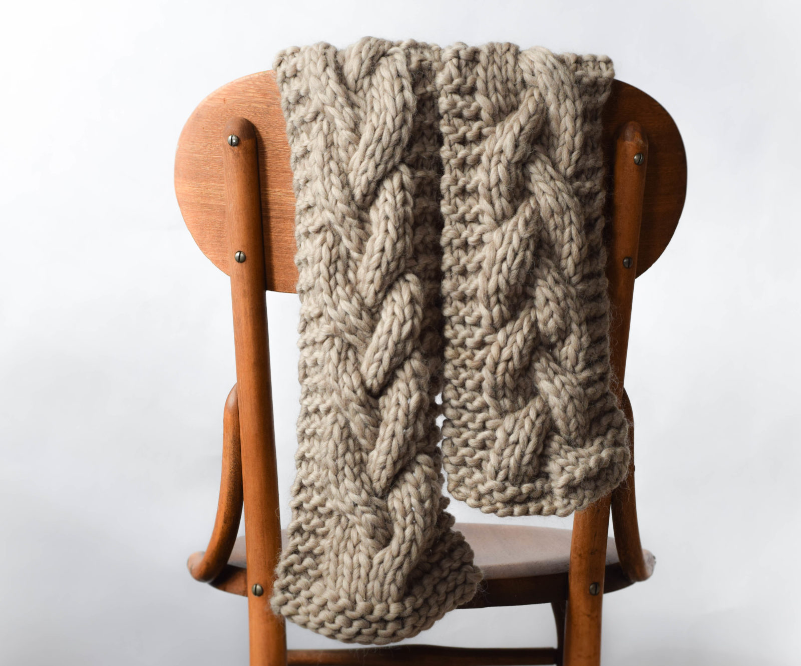 simple cable knit scarf pattern