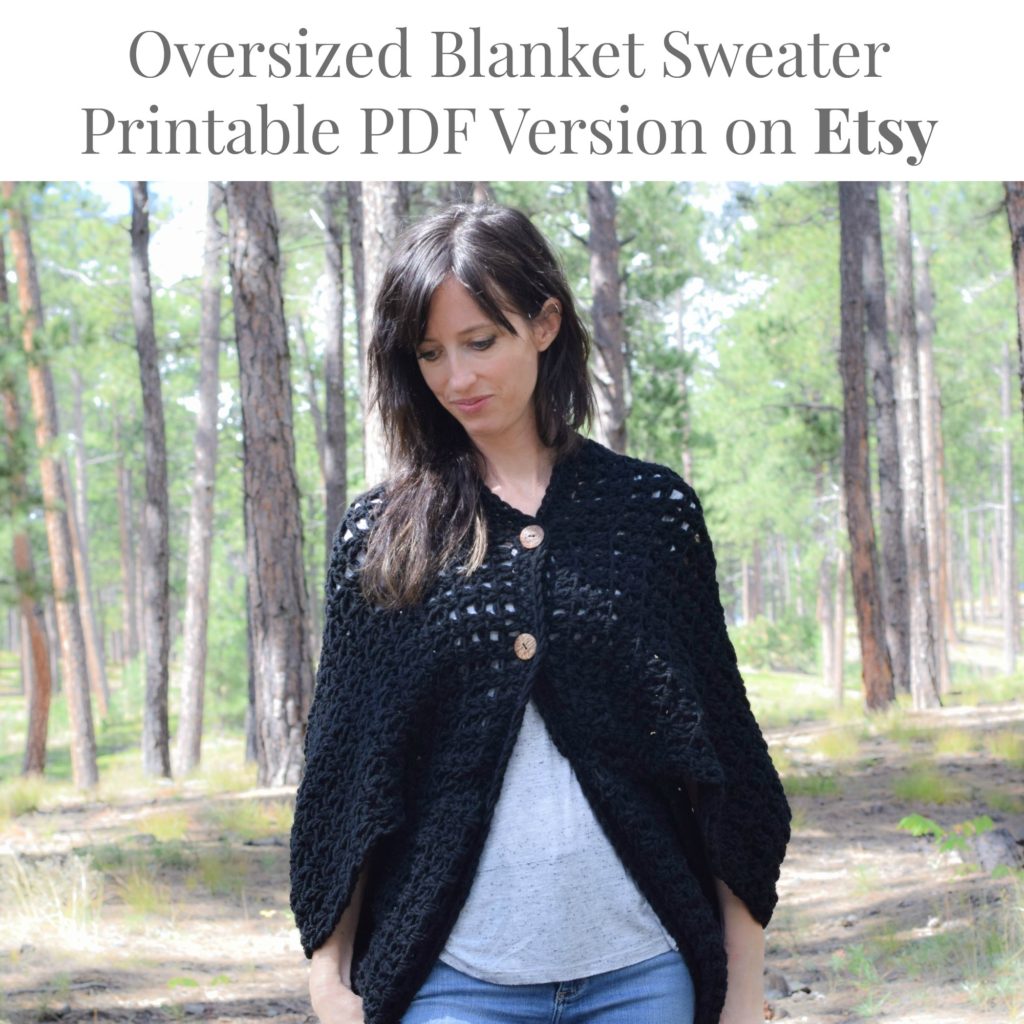 Easy Blanket Sweater Crochet Pattern Mama In A Stitch