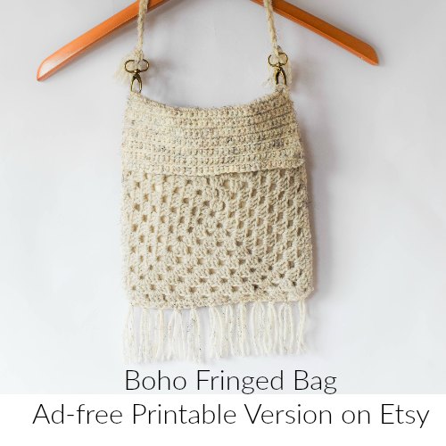 How to make a beautiful long fringe lace purse , boho , hippie bag