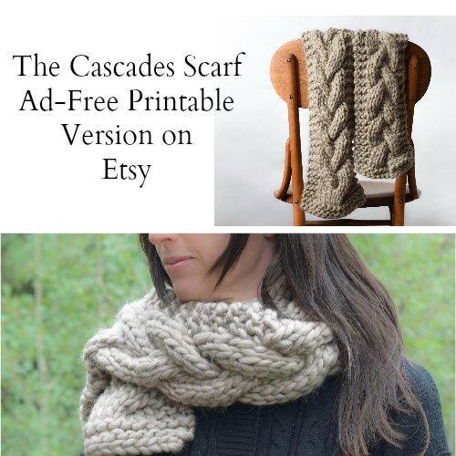 simple cable knit scarf pattern