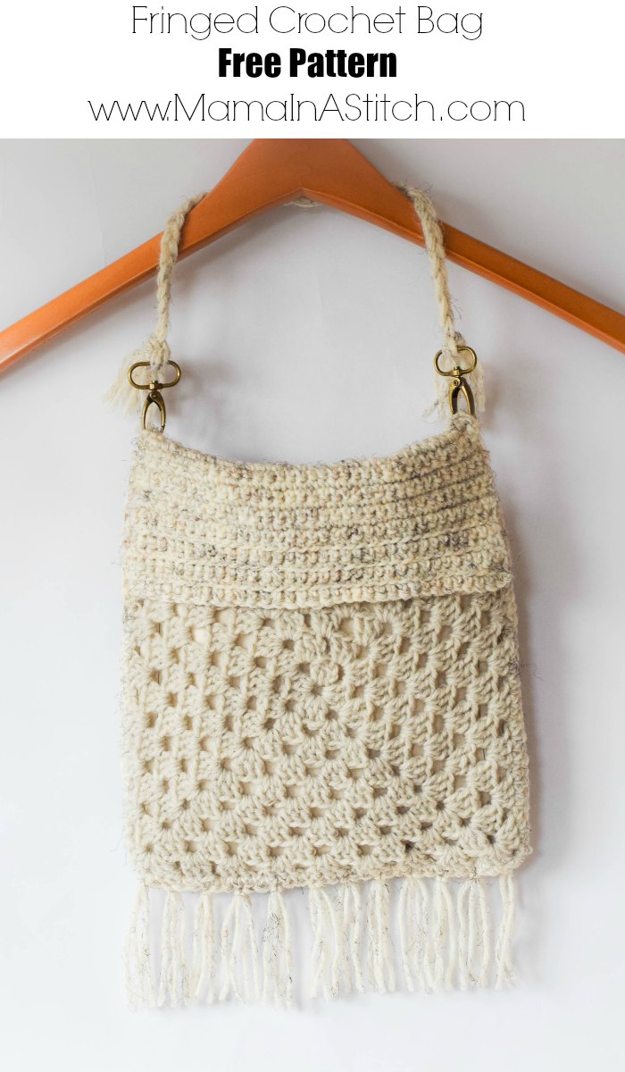 Boho Fringe Granny Square Crochet Purse – Mama In A Stitch