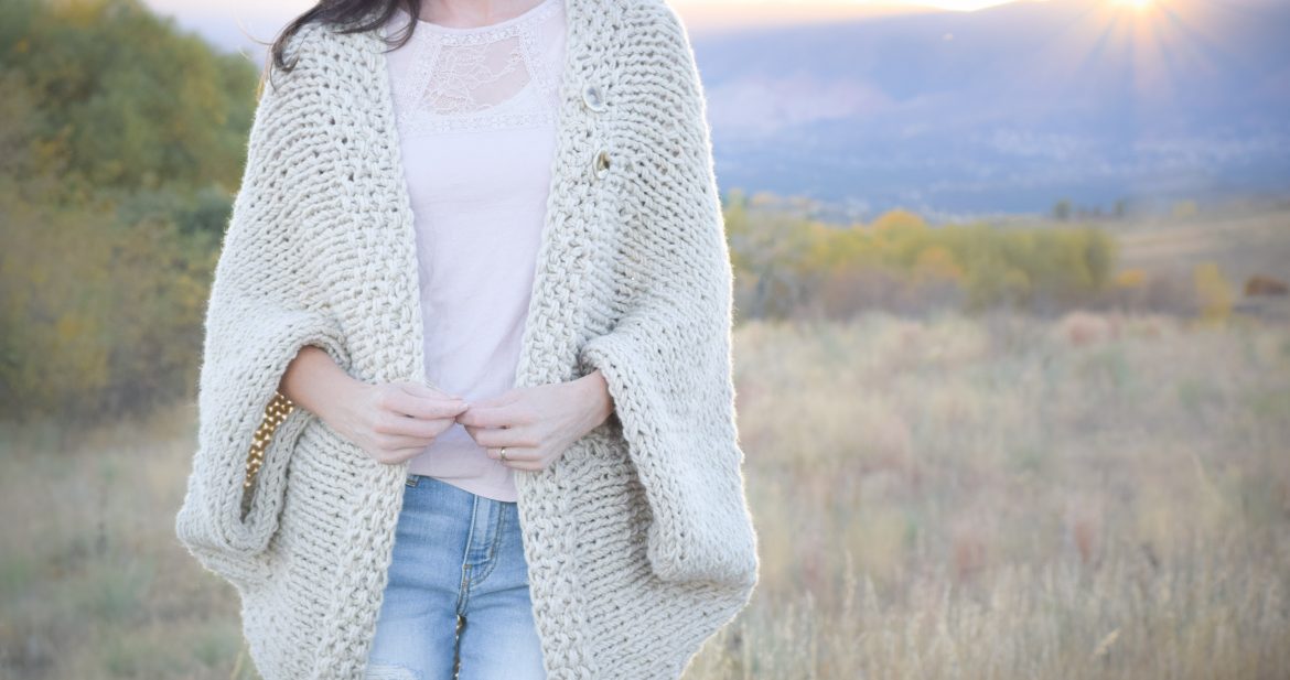 Easy Knit Blanket Sweater Pattern Mama In A Stitch