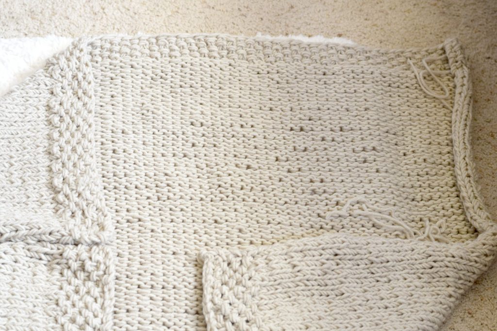 Easy Knit Blanket Sweater Pattern Mama In A Stitch